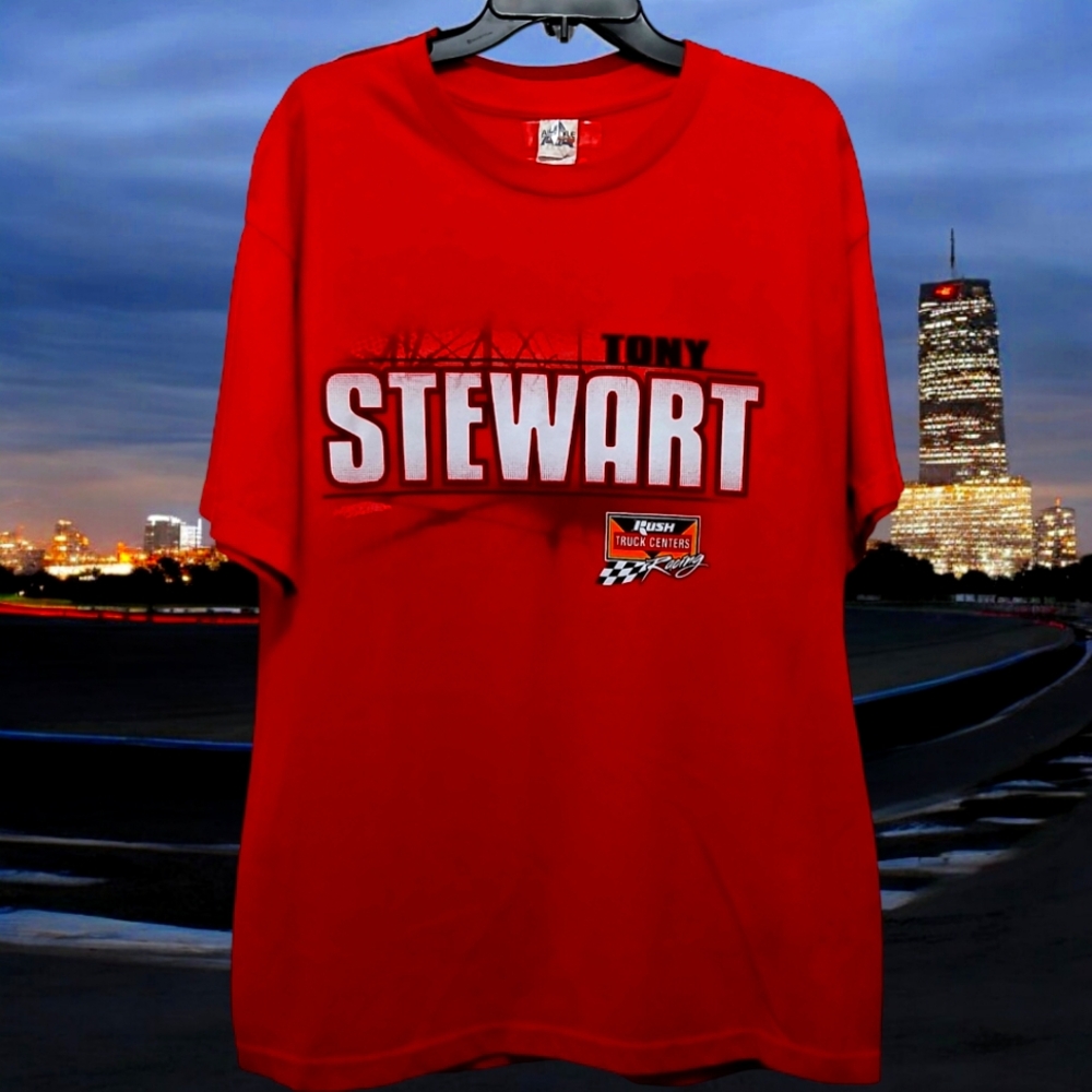 Tony Stewart #14 Red XL Rush Truck Centers Racing T-Shirt ALSTYLE Apparel
